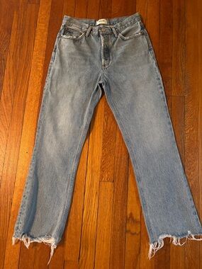 Agolde Relaxed Boot Jeans with Raw Hem
